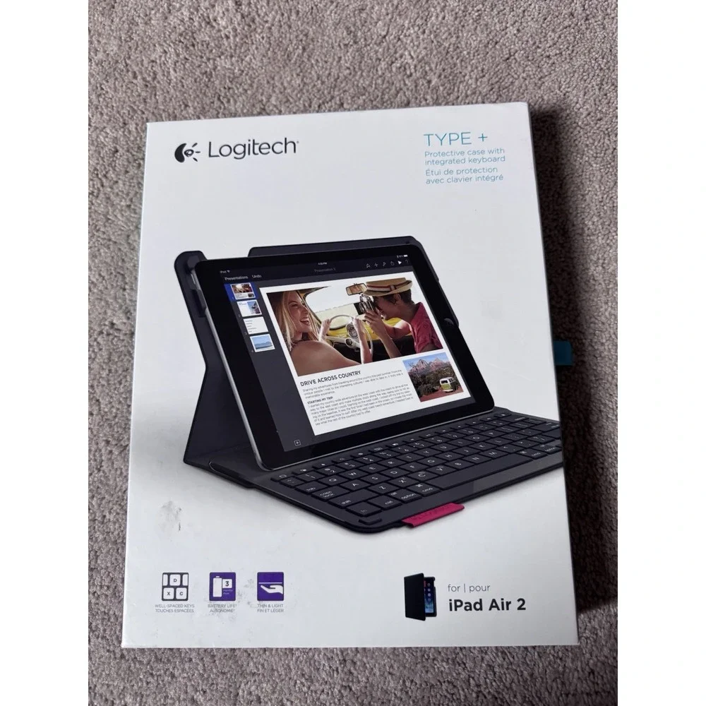 Logitech Type+ Folio Case, Integrated Keyboard for iPad Air‎ 2, 920-006912